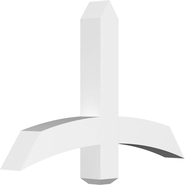 Ekena Millwork Bellingham Architectural Grade PVC Gable Bracket, 36"W x 24"H x 4"D x 4"F, 16/12 Pitch GBP036X24X0404BEL00 - main